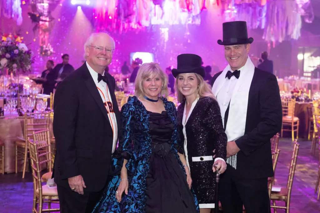 SPCA Howl-O-Ween gala chairs Brady & Zane Carruth with Brittany & Adam Clark (Photo by Wilson Parish)