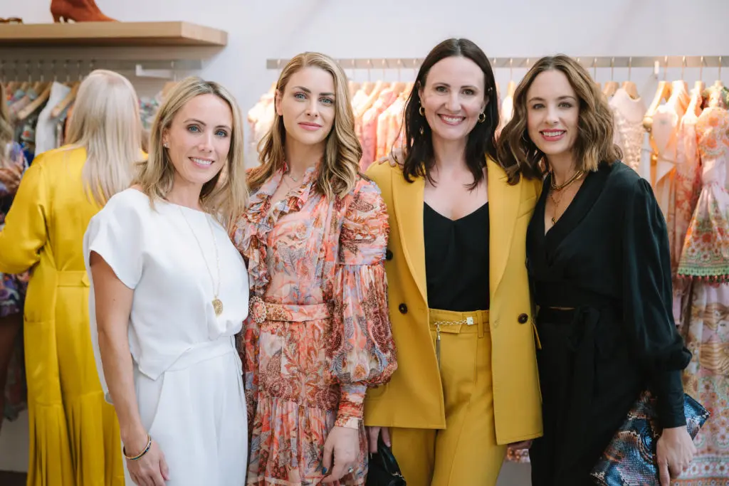 Christine Yates, Angela Daniels, Kate Stukenberg, Lindsay Radcliffe at the Zimmermann party.