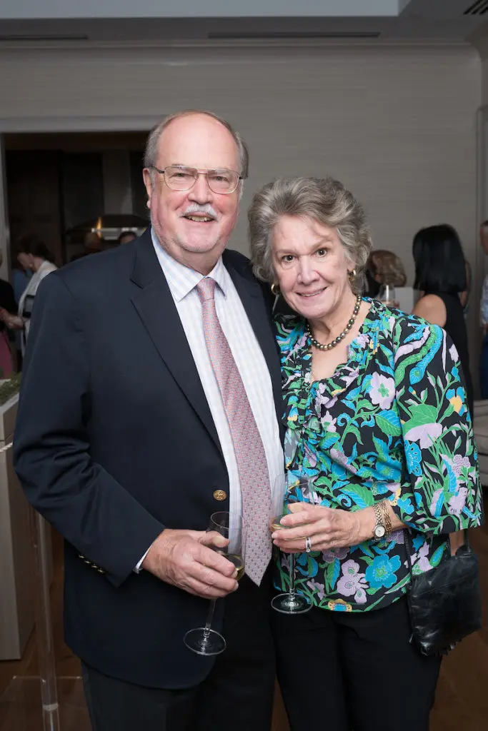 Cliff Shed & Michelle Miller Shedd at the grand opening of the 1661 Tanglewood luxe sale office in Uptown Park. (Photo by Daniel Ortiz)