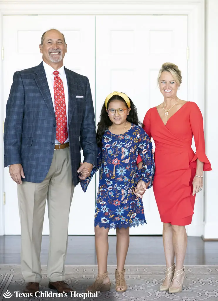 Community Champions Dr. Kelly Larkin & Fernando Parra with Patient Champion Tatiana (Photo  Courtesy of Texas Children's Hospital)