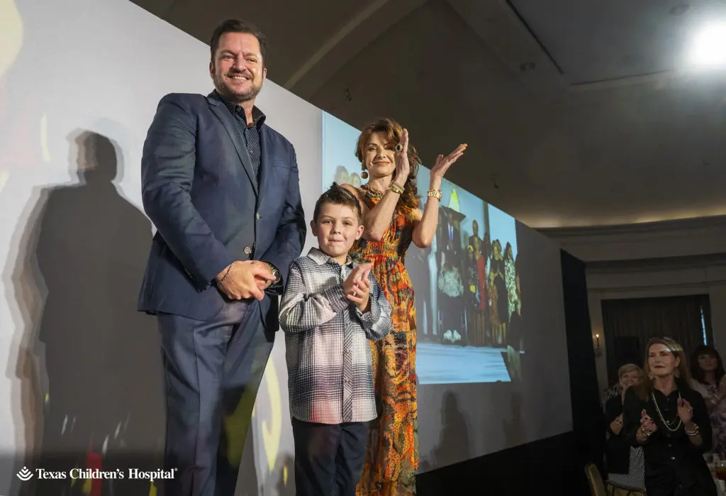 Community Champions Matt & Marla Hurley with Patient Champion Mason (Photo Courtesy of Texas Children's Hospital)