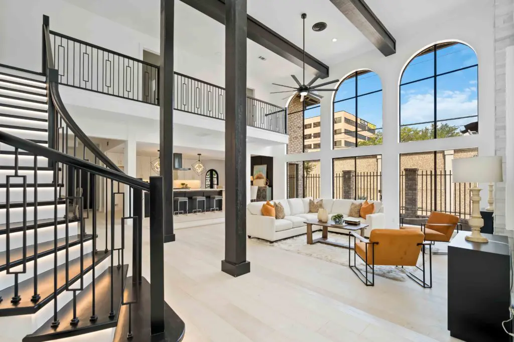 Natural light fills 8602 Fontainbleu Street from its numerous large windows.