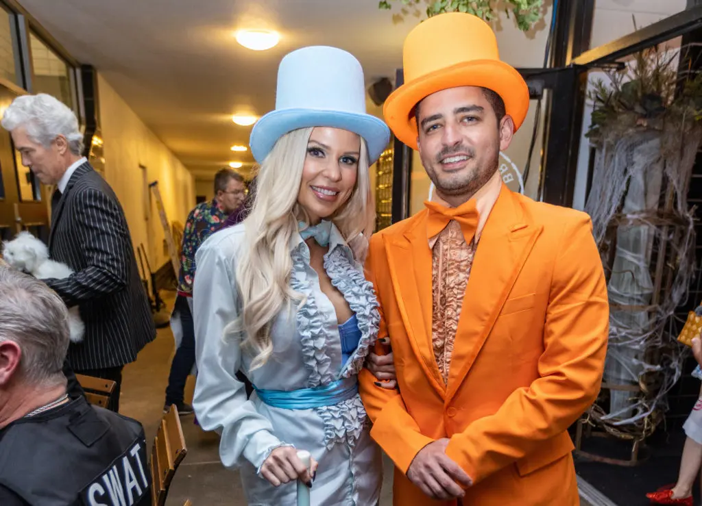  Happy costumed revelers at Brasserie 19's annual Halloween Bash. (Photo by Andrew Hemingway)