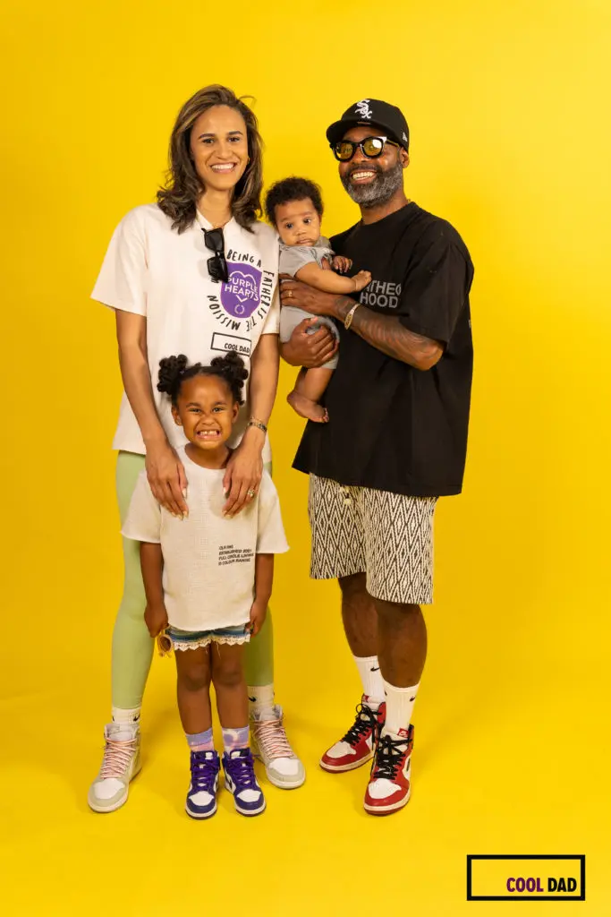 Kevin Barnett and family at the Father + Child Clinic. (Courtesy Kevin Barnett)