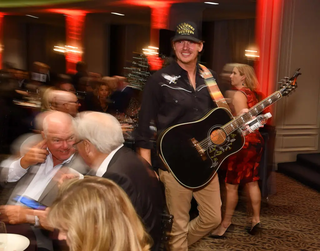Austin native George Birge provided entertainment at the T.J. Martell Foundations Best Cellars Dinner at the Hotel ZaZa. (Dave Rossman photo)