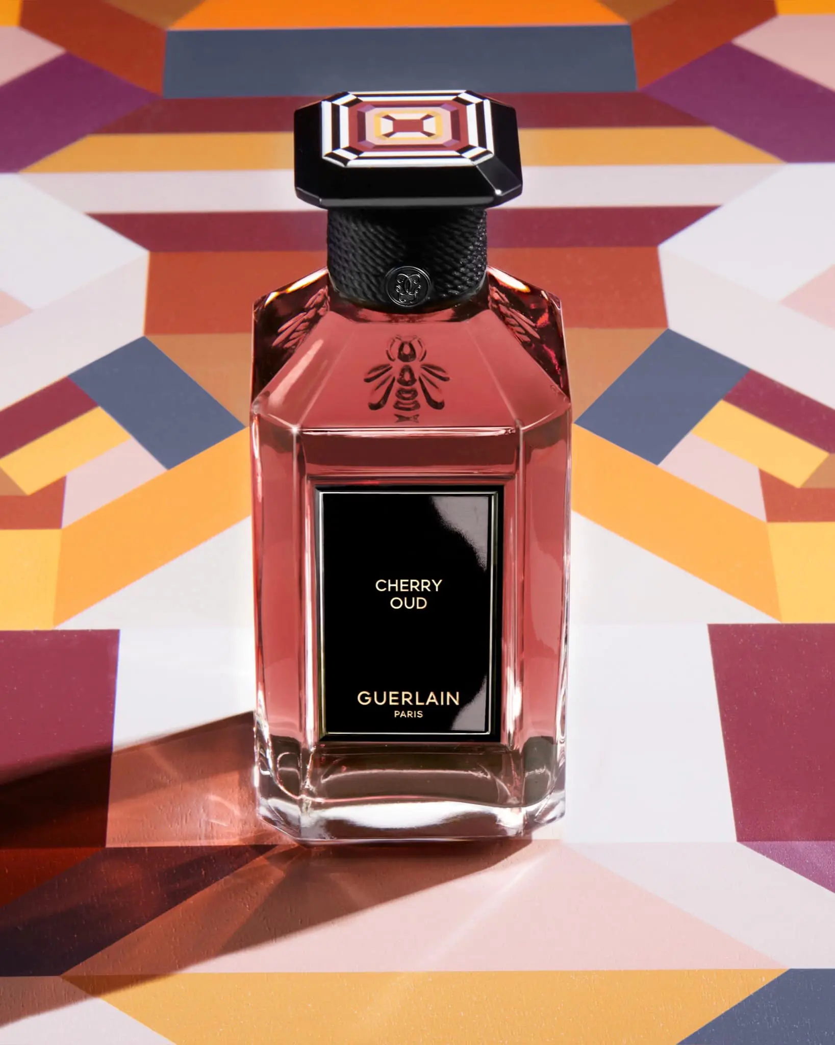 Cherry Oud is one of three new oud-inspired scents for Guerlain. You an get it in artist Ghizlane Agzenai's limited edition plate.