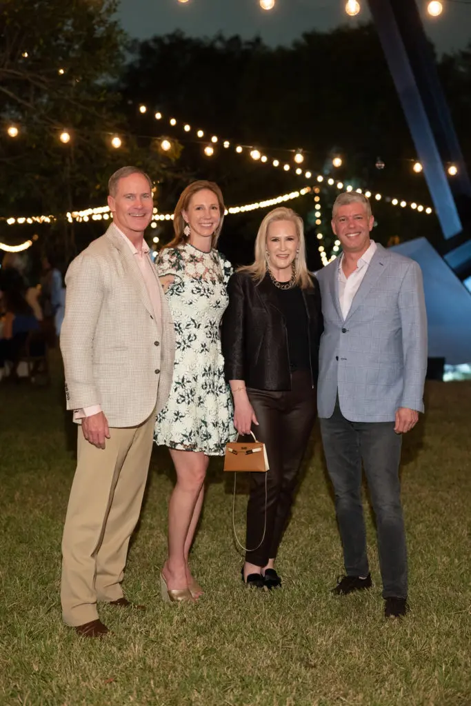 James & Kimberly Bell, Kelly & Nick Silvers at The Menil Collection 'Party in the Park.' (Photo by Daniel Ortiz)