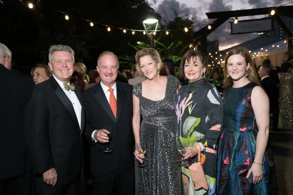 Joe Cleary, Steve & Shelli Lindley, Cathy Cleary, Jenna Lindley at 'The Centennial Ball' benefiting Houston Zoo. (Photo by Daniel Ortiz)