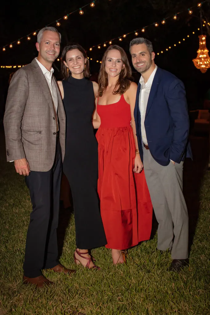 John & Julia Stallcup, Alex & Daniel Gottschalk at The Menil Collection 'Party in the Park.'  (Photo by Miroma Photography and Design)