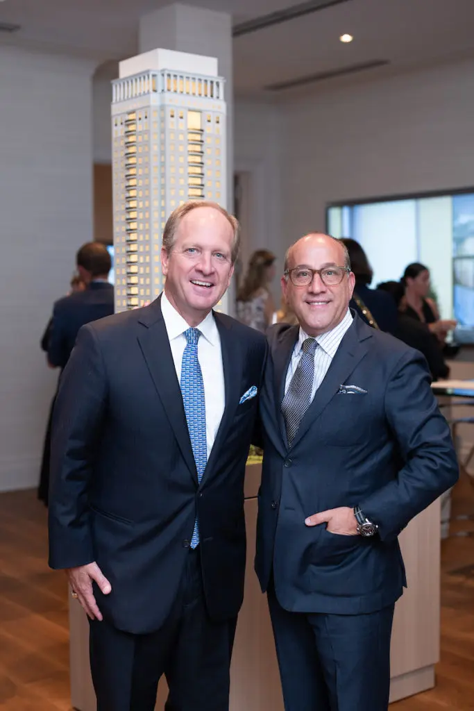 Kendall Miller & Steven Toia at the grand opening of the 1661 Tanglewood luxe sale office in Uptown Park. (Photo by Daniel Ortiz)