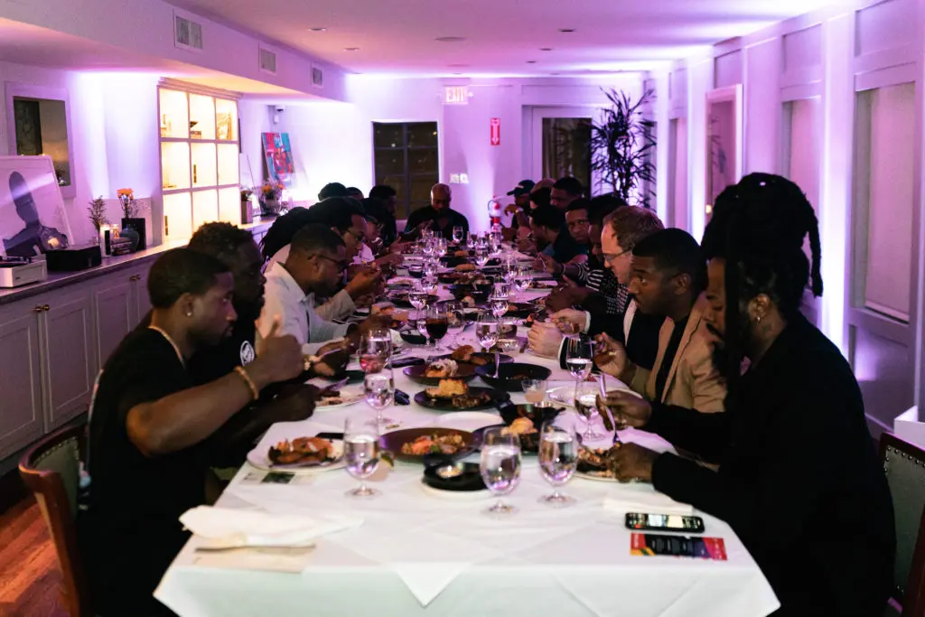 CoolxDad hosts a Knights Table Dinner, focused on enriching relationships between members. (Courtesy Kevin Barnett)
