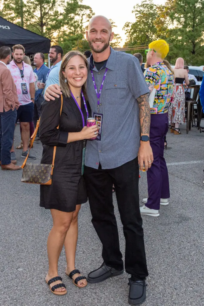 Leah Garza & Brandon Burke at the Iron Bartender 2022 competition benefitting The Periwinkle Foundation. (Photo by Larry Geiger)