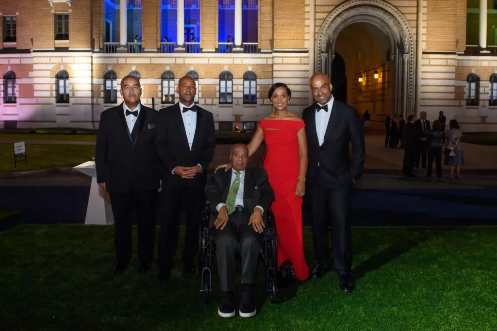 Lionel DesRoches, Reginald DesRoches, Jean Alfred DesRoches, Maggie DesRoches Austin, Pascal DesRoches at 'The Investiture Gala' on the Rice University campus.