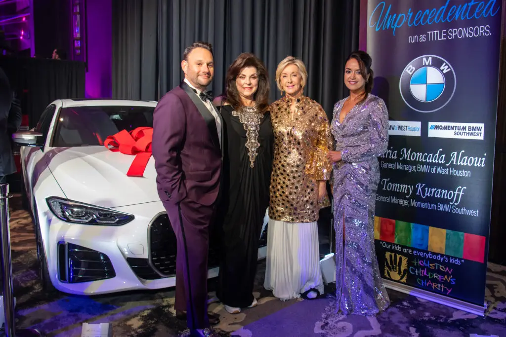 Houston Children's Charity gala sponsor Tommy Kuranoff, HCC CEO Laura Ward, gala chair Sheridan Williams, sponsor Maria Moncada Alaoui (Photo by Michelle Watson)