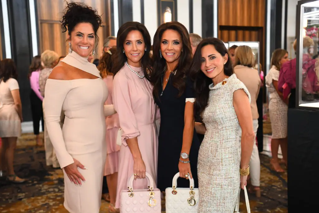 Adele Hartland, Hannah McNair, Joanna Marks, Claudine Hartland at the Memorial Hermann Foundation 'Razzle Dazzle' luncheon. (Photo by Michelle Watson)