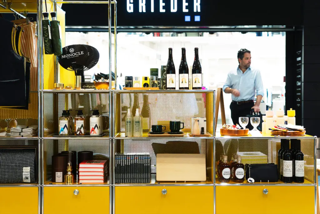 Details of the Monocle pop-up shop in the Zürich airport. (Courtesy of Monocle) 