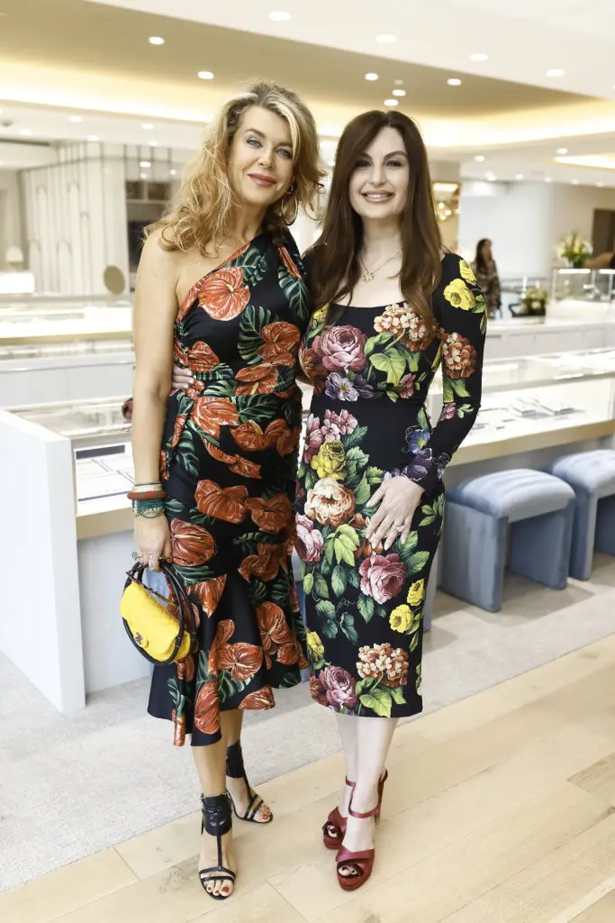Tatiana Green, Brigitte Kalai at the Una Notte in Italia luncheon held at Zadok Master Jewelers. (Photo by Quy Tran)