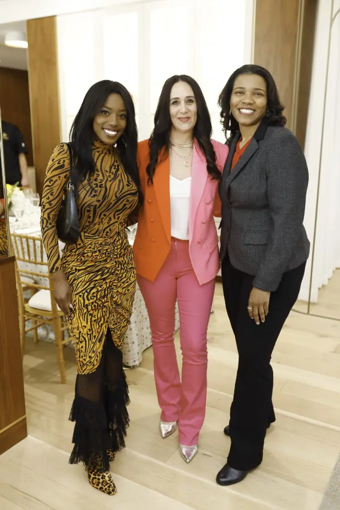 Felicia Stone, Amy Zadok, Devika Kornbacher at the Una Notte in Italia luncheon held at Zadok Master Jewelers. (Photo by Quy Tran)