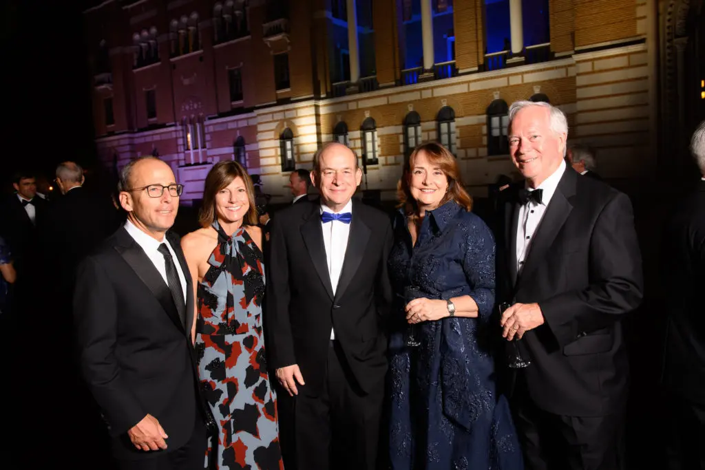 Robert & Patricia Kraft, David Leebron, Gloria & George Tarpley at 'The Investiture Gala' on the Rice University campus.