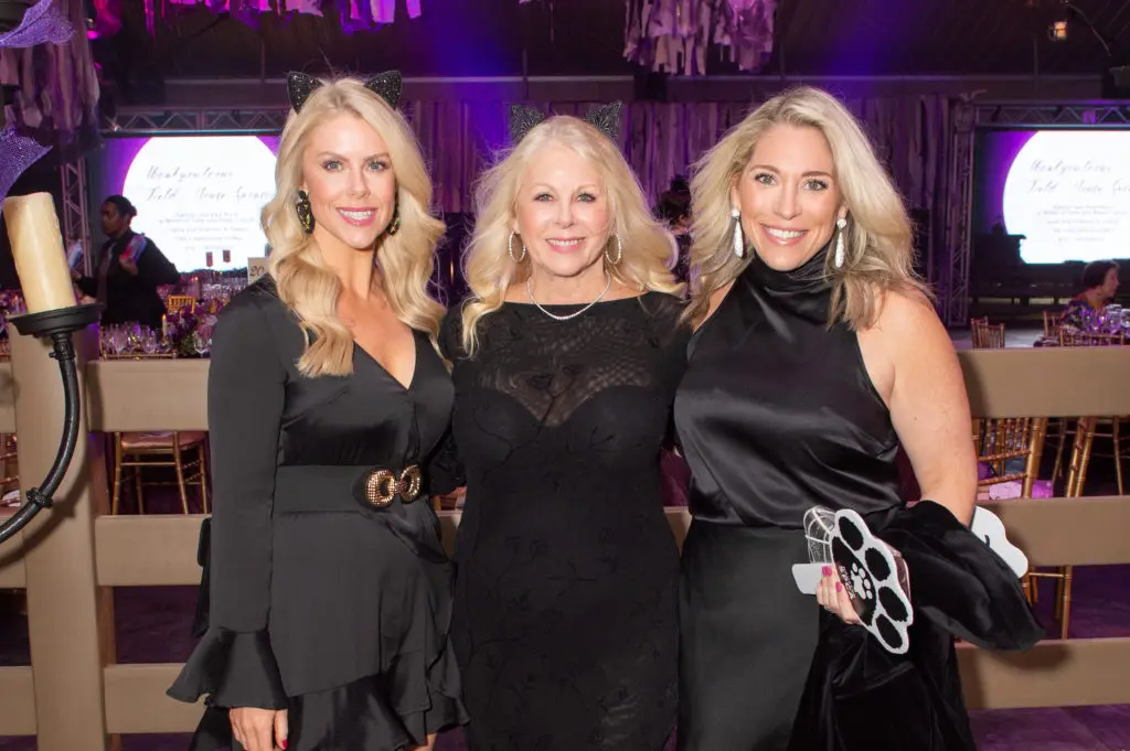 Sarah Collins, Betsy Montgomery, Kristen Collins at the SPCA Howl-O-Ween gala (Photo by Jacob Power)