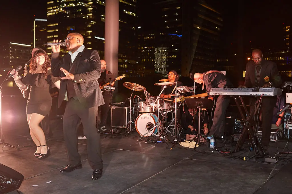 Signed Sealed Delivered at the 2022 AT&T Performing Arts Center's Turn Up the Lights event.