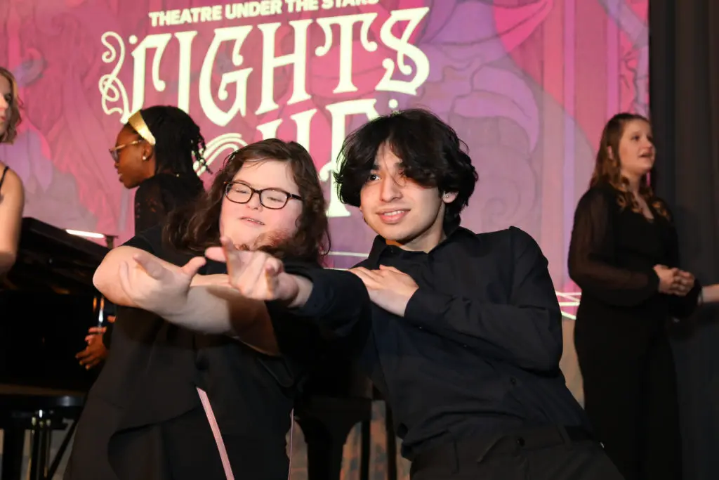 TUTS Education performers Abby Yadan and Santos Duran at the gala, held at The Astorian. (Photo by Priscilla Dickson)