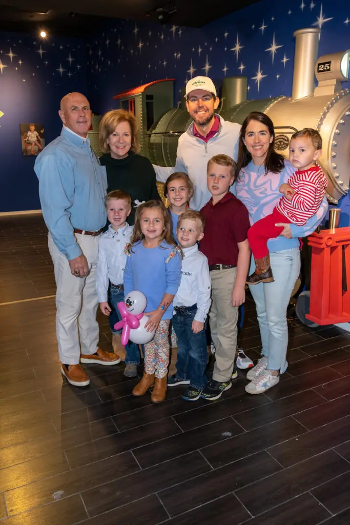 The Hainsfurther family at the 2022 opening of the Trains at NorthPark. (Photo by Bret Redman)