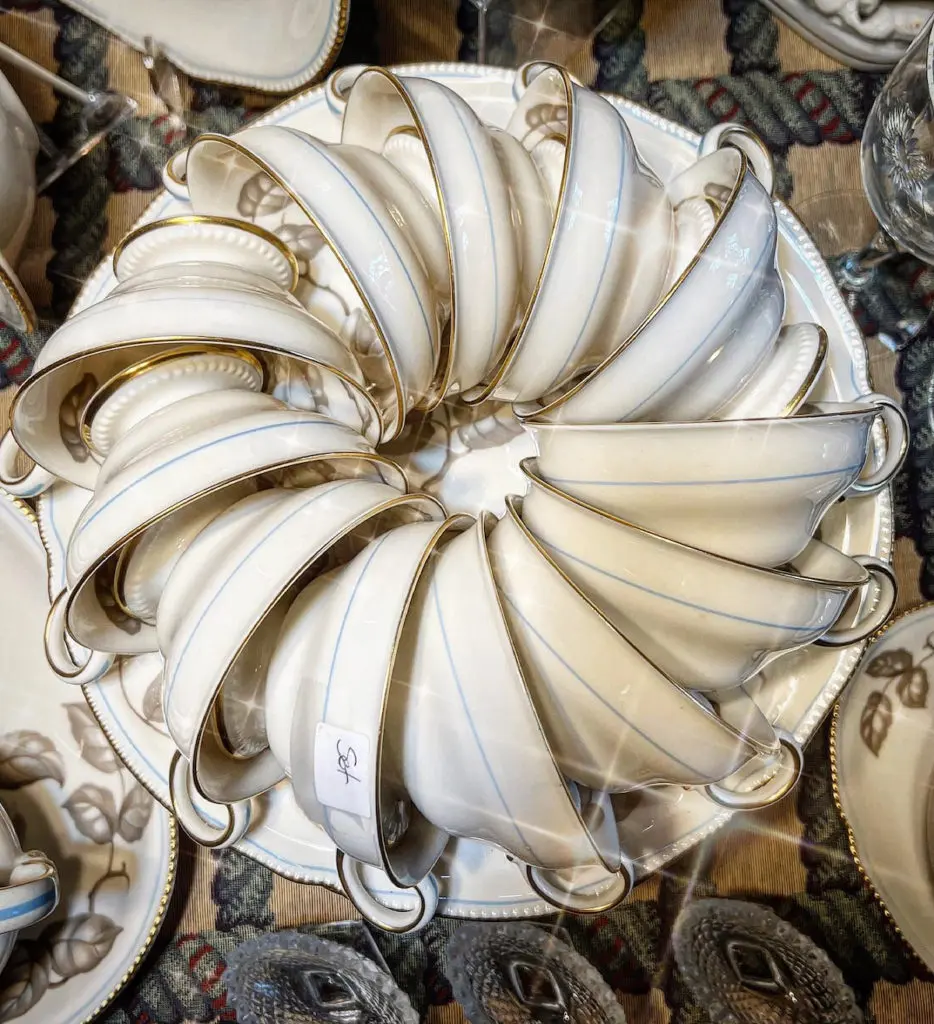 A collection of teacups.  (Photo by Dallas Estate Sellers)