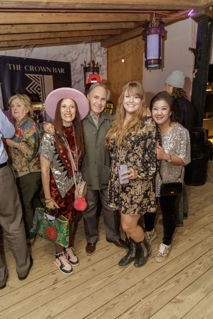 Catherine D. Anspon, Festival Hill's James Dick, Lizzy Welch, Mary Hoang-Do at Disco Cowboy Thank You Party (Photo by Jordan Geibel)