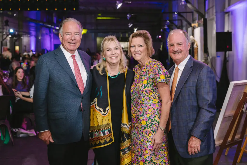 Butch & Nancy Abendshein, Shelli & Steve Lindley at the Houston Arts Alliance Add on Art Gala (Photo by Johnny Than)