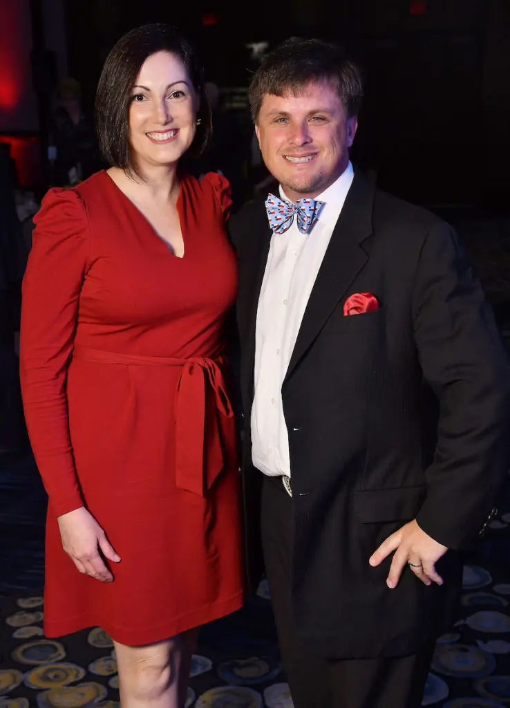 Amie and Corbett Parker at the iWrite Gala at the Hilton Americas Hotel.  (Dave Rossman photo) (Photo by Dave Rossman)