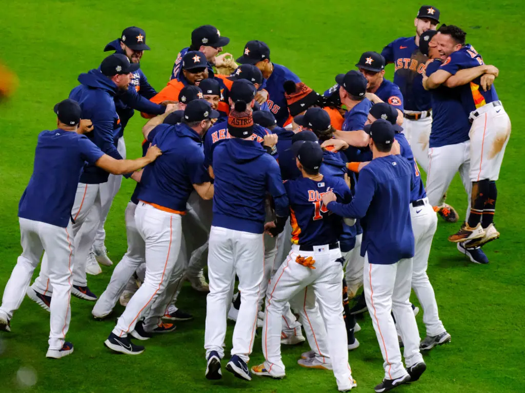 The Houston Astros are champions again and it's time to party. (Photo by F. Carter Smith)