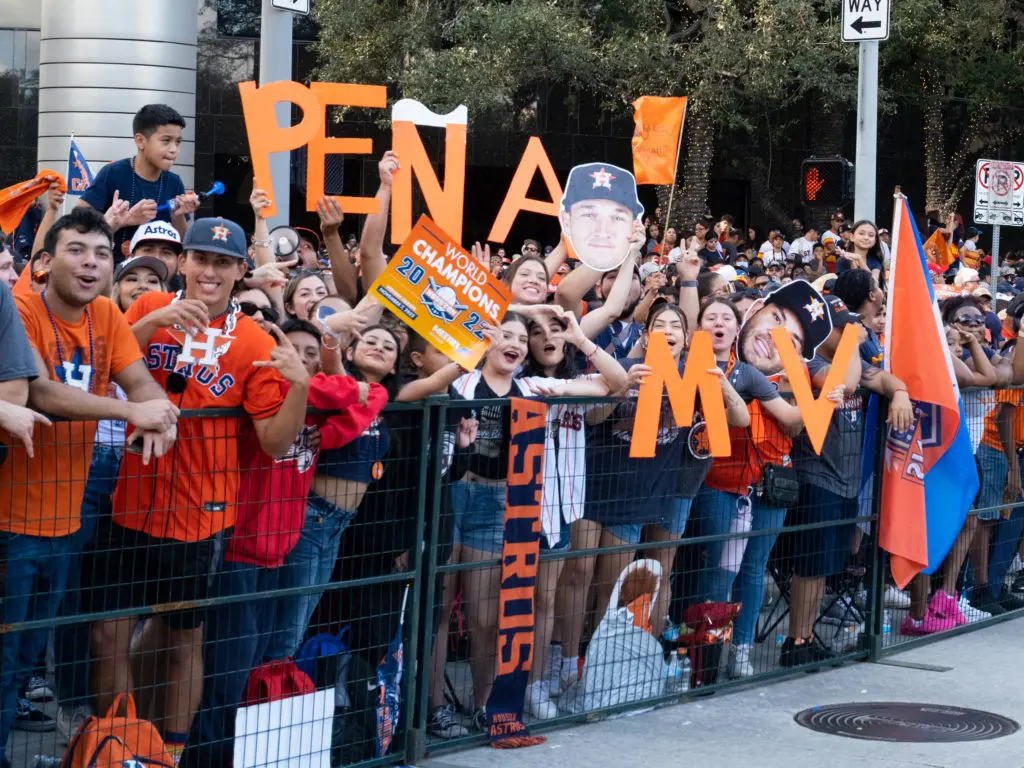 No Houston Astro is more popular than rookie shortstop Jeremy Pena. (Photo by F. Carter Smith)