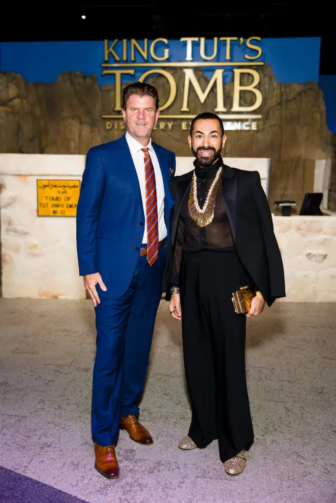 Bill Baldwin & Fady Armanious at the HMNS mummy reveal. (Photo by Mark Rathke)
