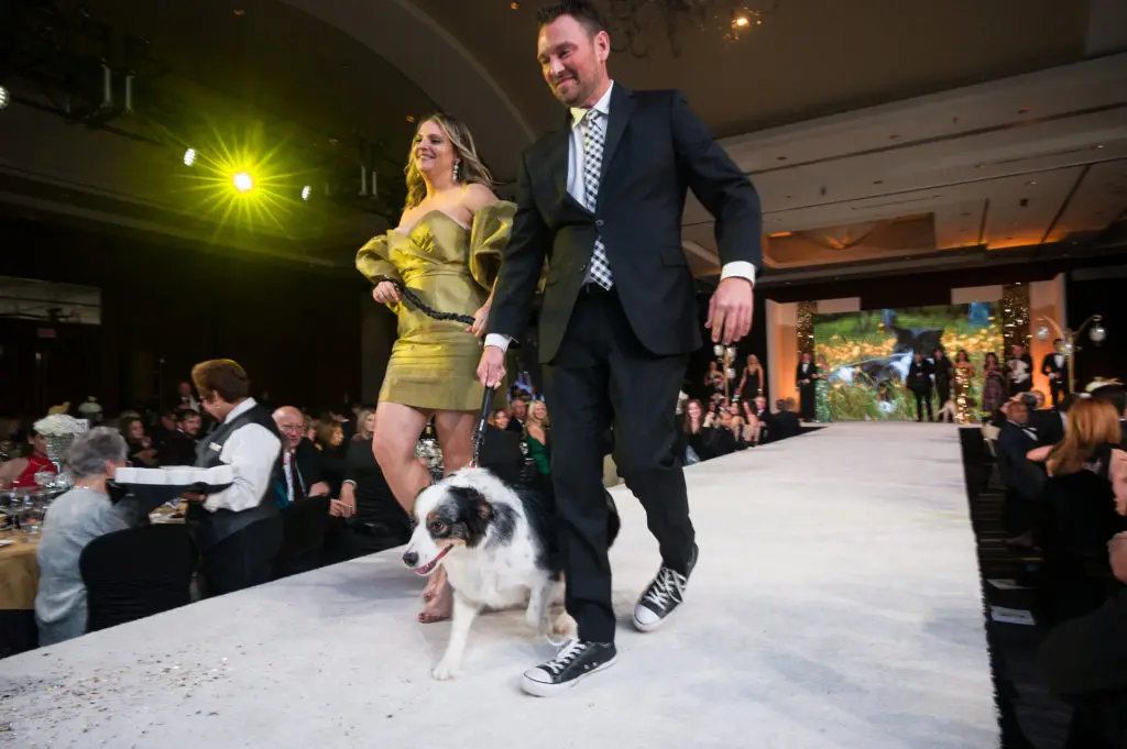 Casey & Ryan Mictchell with Gabby at the Citizens for Animal Protection gala (Photo by Daniel Ortiz)