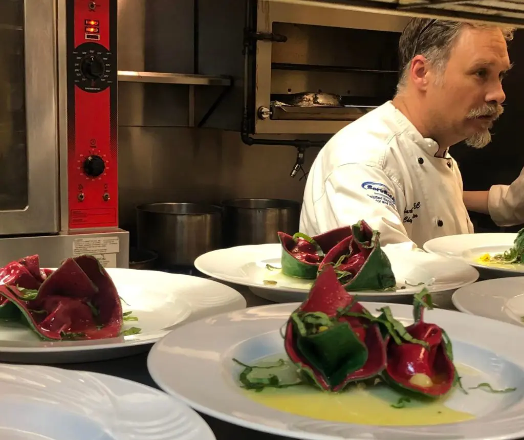 Chef Mark Hitri is back in his natural habitat, helming Paris 7th. (Courtesy)