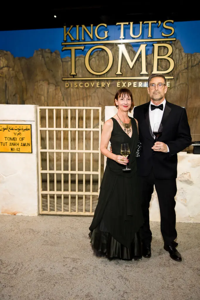 Cheryl & Dustin Newcomb at the HMNS mummy reveal soirée. (Photo by Mike Rathe)