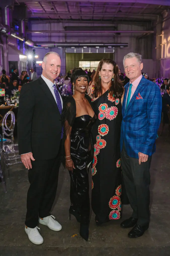 Chris Stanaway, honorees Lauren Anderson, Kate & Steve Gibson at the Houston Arts Alliance Add on Art Gala (Photo by Johnny Than)