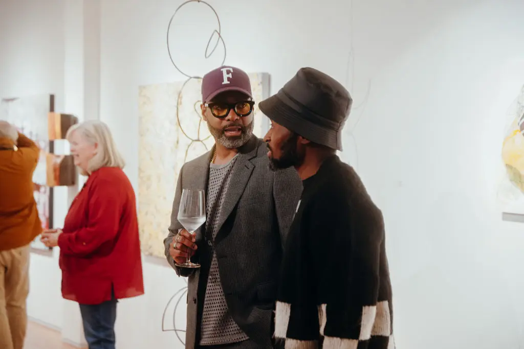 Kevin Barnett, Rontaye Butler at CoolxDad X Color Box at ELLIO Fine Art (Photo by William Issac)
