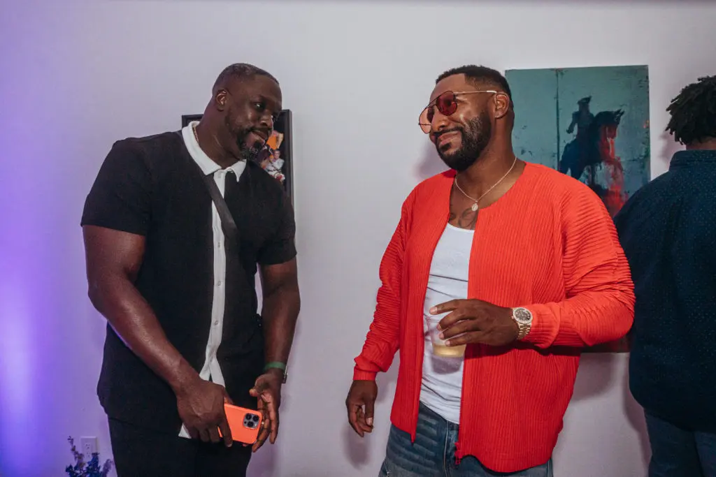 Rontaye Butler, Steven Carter at CoolxDad X Color Box at ELLIO Fine Art (Photo by William Issac)