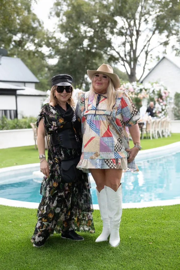 Donae Chramosta, Lara Bell at The Cotton Pearl Motel brunch reveal. (Photo by Daniel Ortiz)