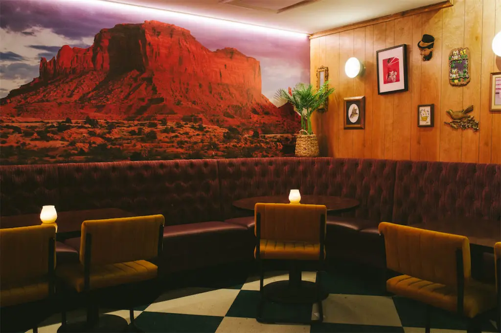 The Double D's space resembles a living room you would find in the 70s.