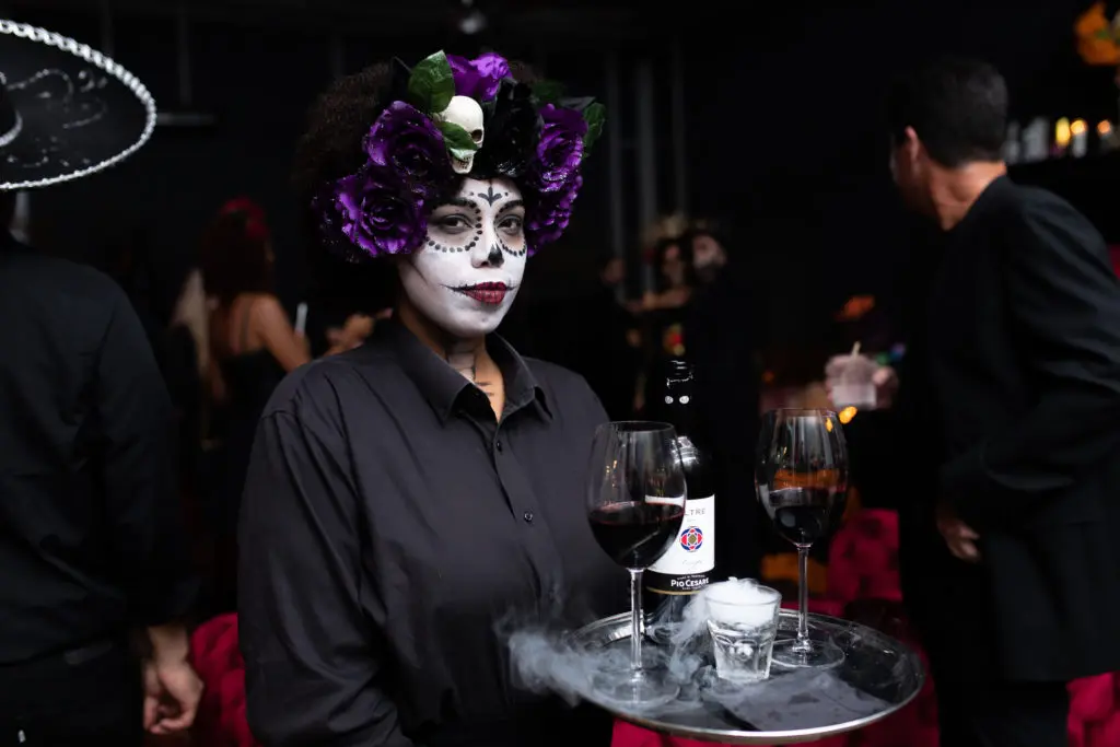Wait staff at Flora's Cena Negra were appropriately costumed. (Photo by Leah Walker Wilson)