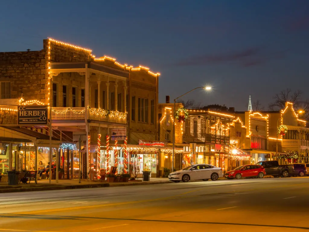 Take a stroll down Main Street at night and be transported to a Winter Wonderland.