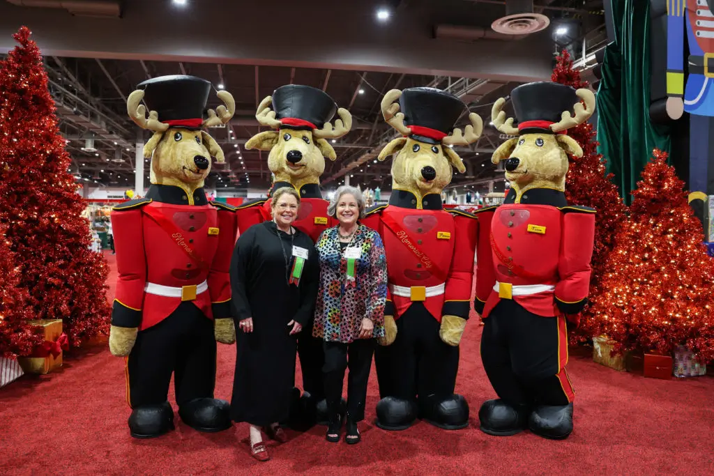 Houston Ballet Nutcracker Market chair Casey Rowe with retiring CEO Patsy Chapman, market honoree. (Photo by Melissa Taylor)