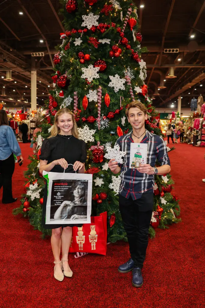 Jaci Doty, Simone Acri at the Houston Ballet Nutcracker Market Preview Party (Photo by Melissa Taylor)