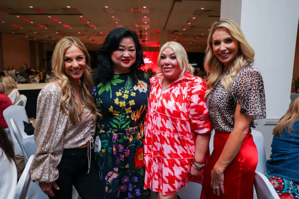 Katherine Whaley, Gigi Huang, Lara Bell, Chita Craft at the Houston Ballet Nutcracker Market Saks Fifth Avenue Luncheon. (Photo by Melissa Taylor)