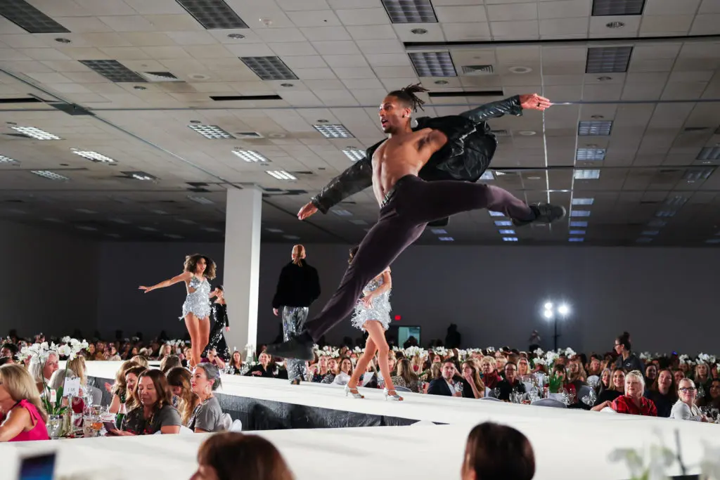 Dancers from Houston Ballet on the catwalk at the Nutcracker Market Saks Fifth Avenue luncheon  (Photo by Melissa Taylor)