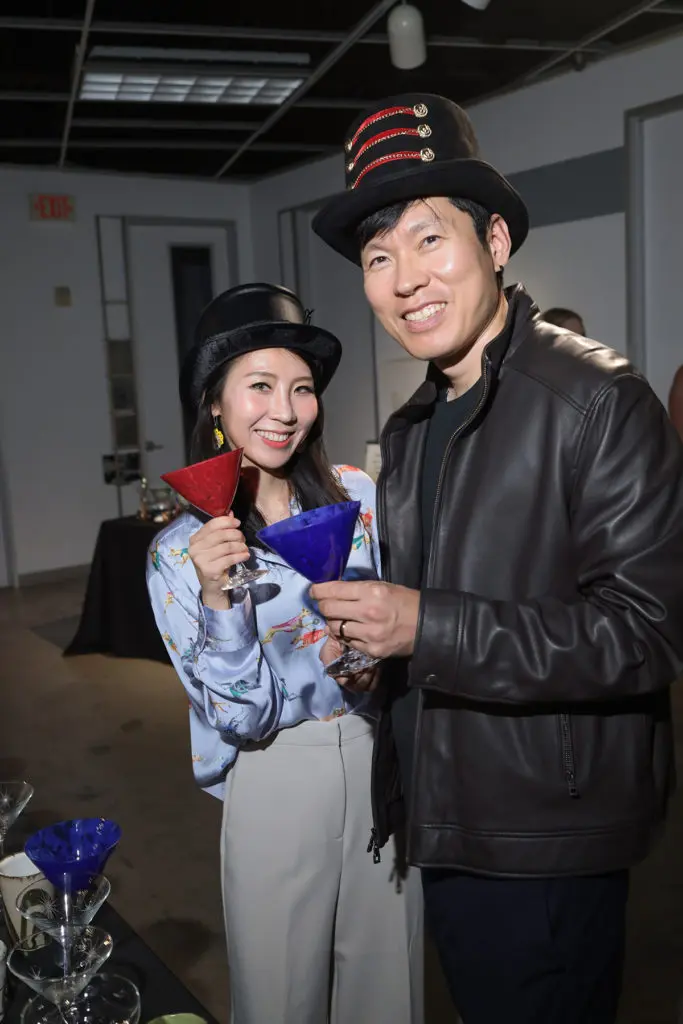HCCC resident artists Jiyhe Han, Yeonsoo Kim at Houston Center for Contemporary Craft Martini Madness (Photo by Katy Anderson)