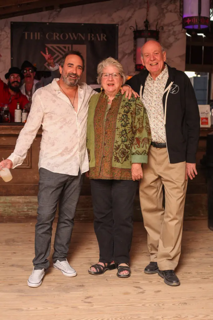Jim Kastleman, Festival Hill's Pat Johnson and Lamar Lentz at Disco Cowboy Thank You Party (Photo by Chris Pierre Bachman)